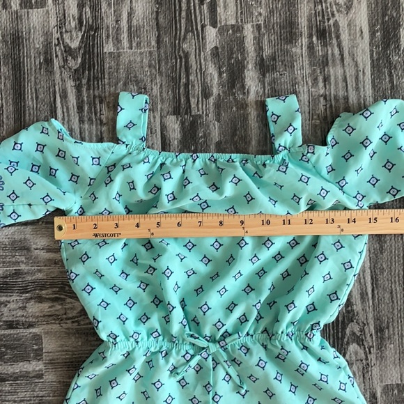 My Michelle Girls size Medium Romper Cold shoulder - Picture 5 of 7